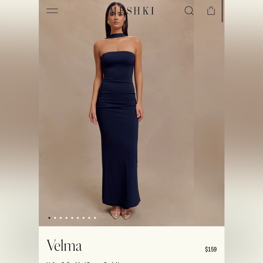 Meshki Long Navy Dress Velma